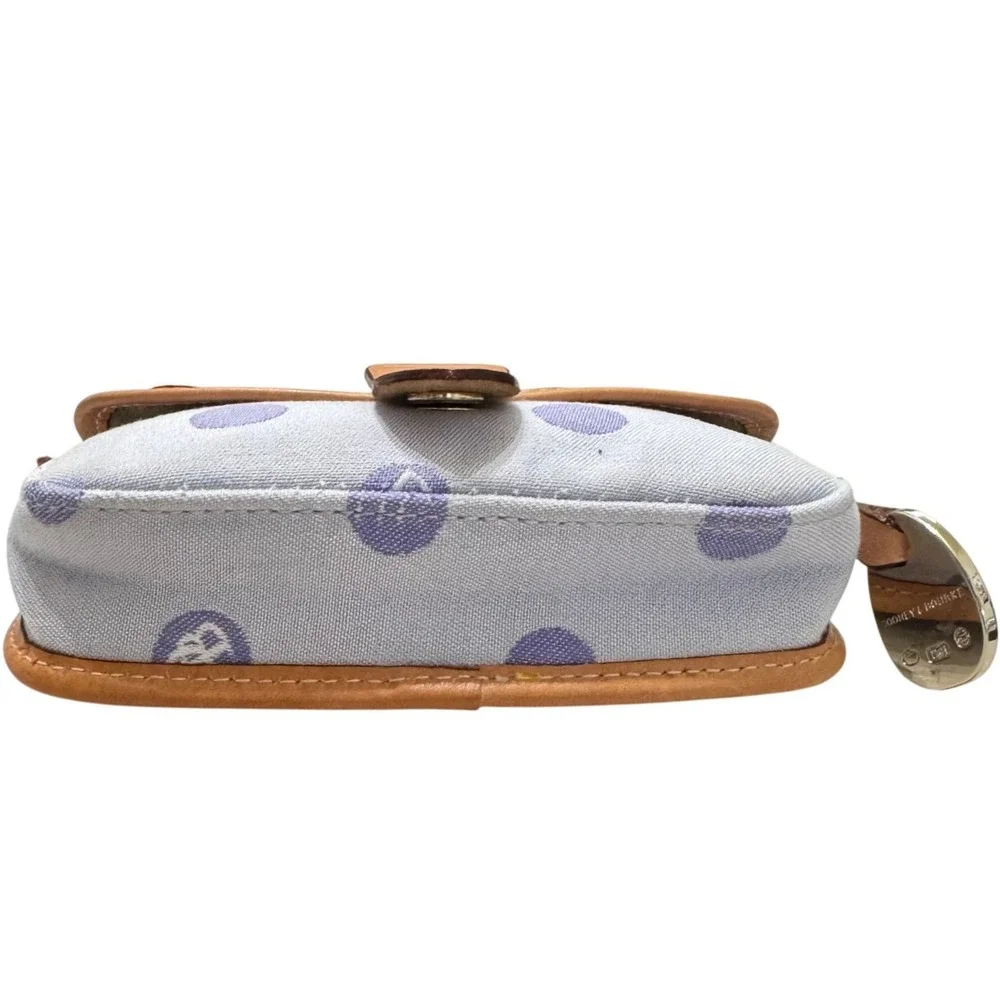 Dooney & Bourke Polka Dot Monogram Flap Wristlet‎ Womens Small Lavender M6371703